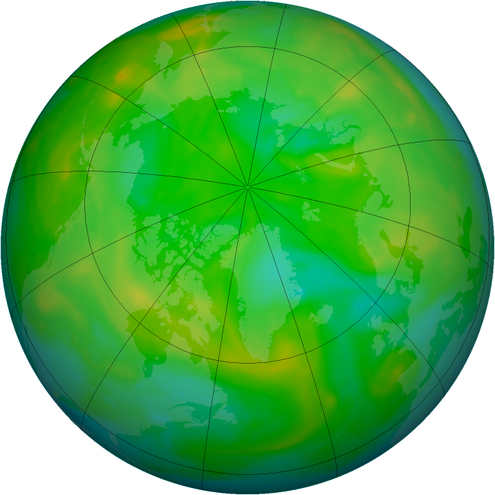 Arctic ozone map for 28 June 2005
